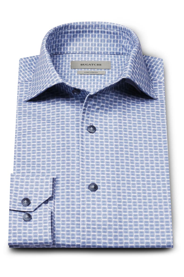 Devon OoohCotton® Print Button-Up Shirt, Alternate, color, HAZY BLUE