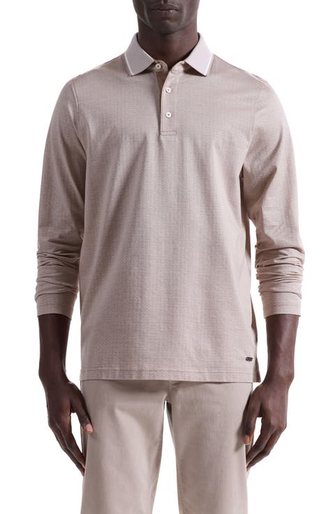 Mercerized Cotton Long Sleeve Polo