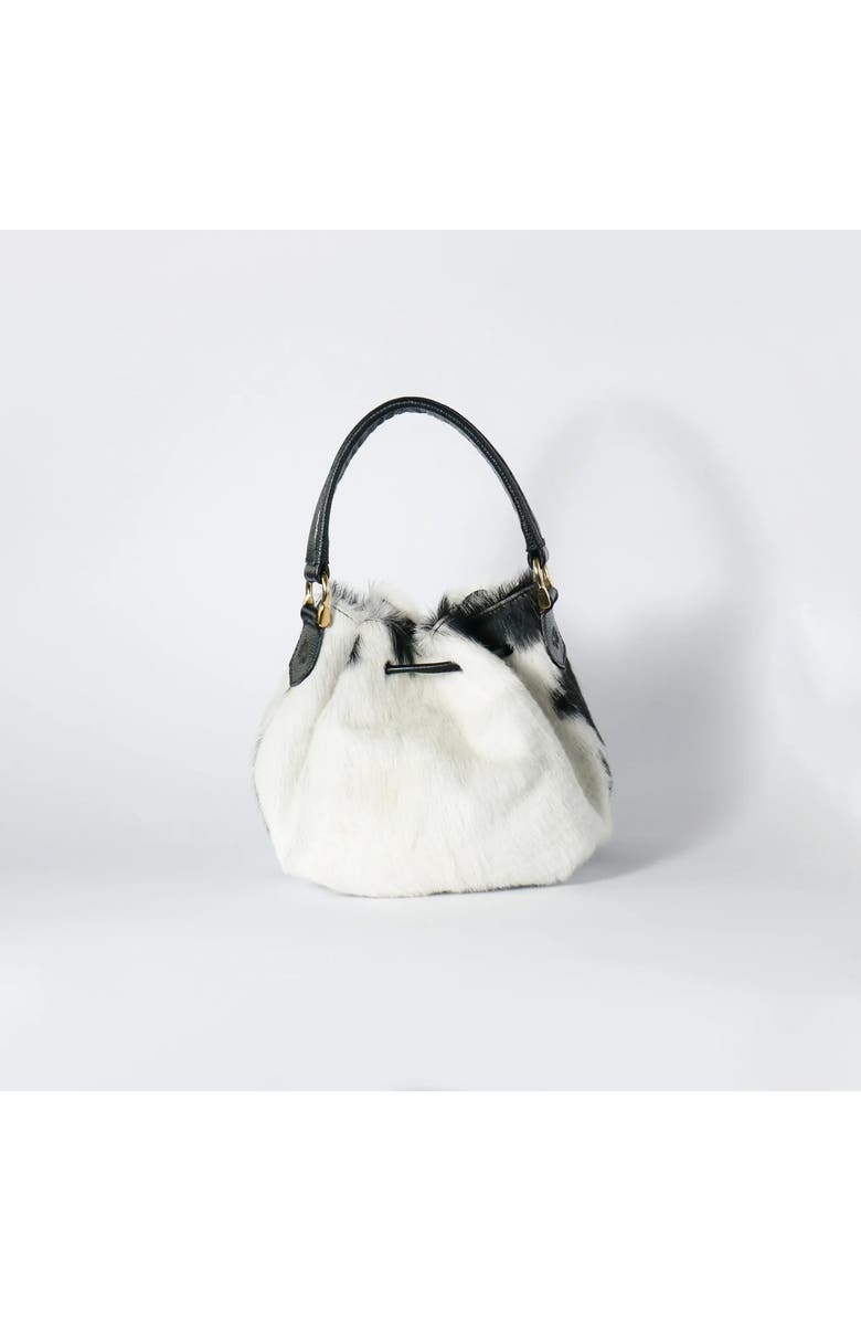ROSZUAR Dualis Statement Handbag, Alternate, color, Black And White Natural Hair
