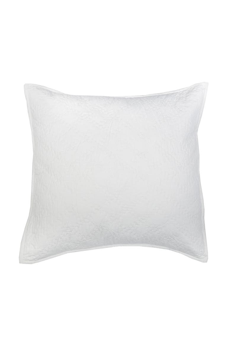 26" x 26" Sutton Dove Cotton Euro Sham - Machine Washable, Main, color, White