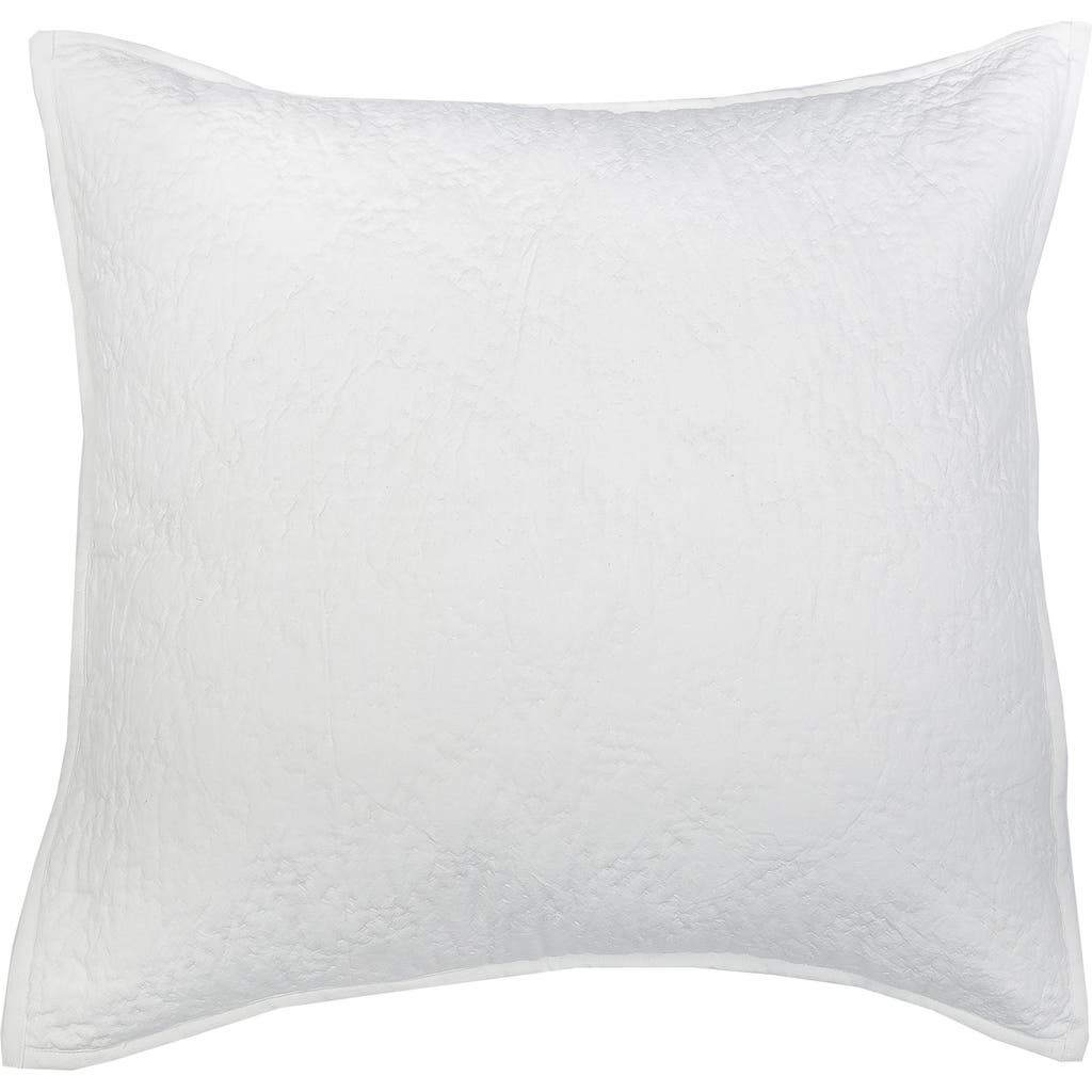 Elisabeth York 26" X 26" Sutton Dove Cotton Euro Sham In White