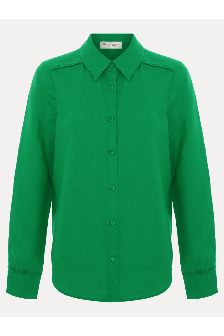 Sloane Linen Shirt, Alternate, color, Green