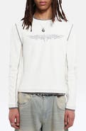 JADED LONDON Tattoo Appliqué Long Sleeve Waffle T-Shirt