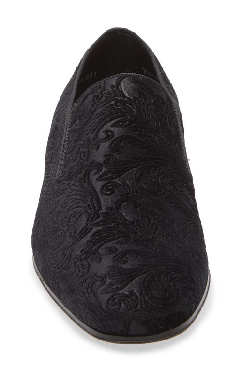 Mezlan Travolta Velvet Loafer In Black