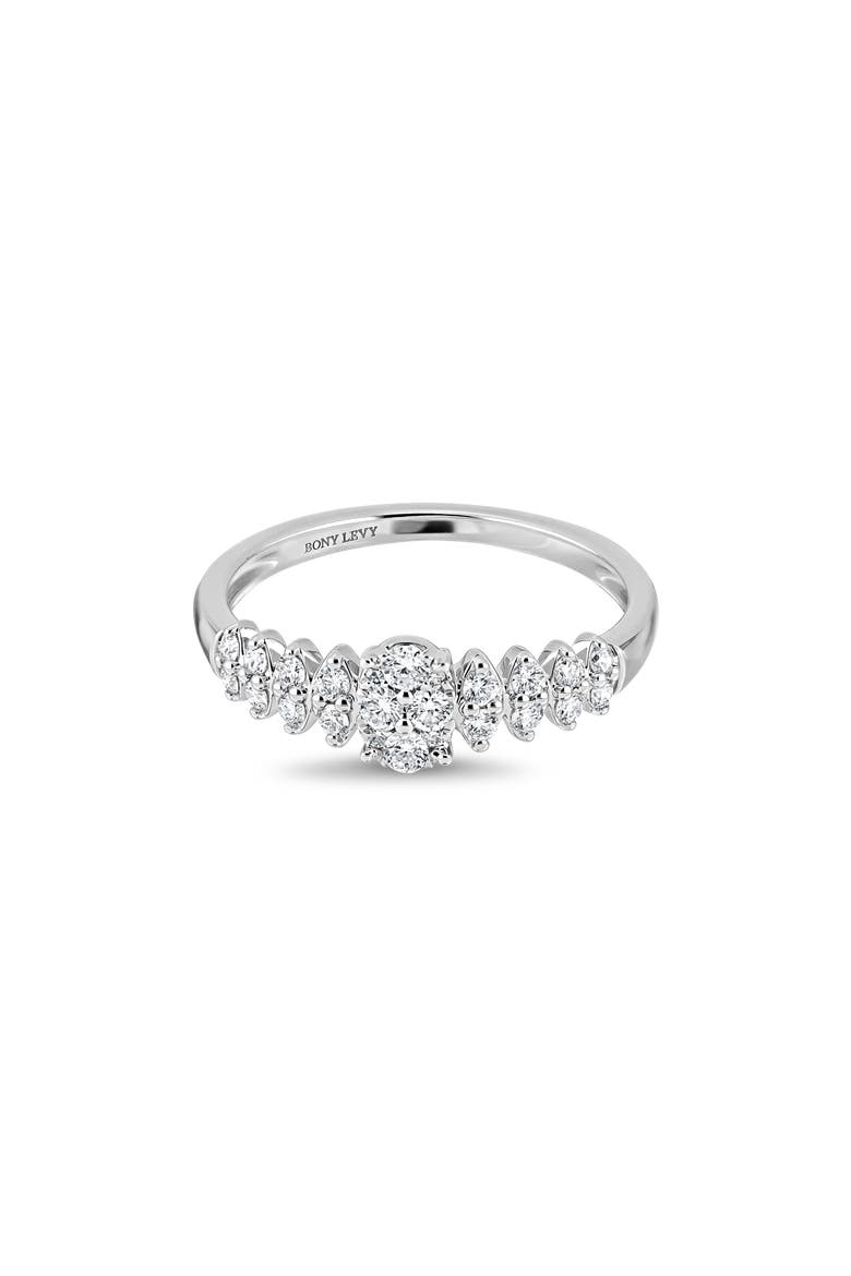 Mika 18k Gold Natural Diamond Stackable Ring, Alternate, color, 18KW