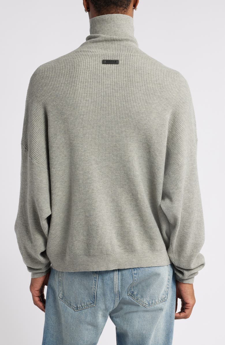 Fear of God Essentials Gender Inclusive Waffle Knit Turtleneck Sweater, Alternate, color,