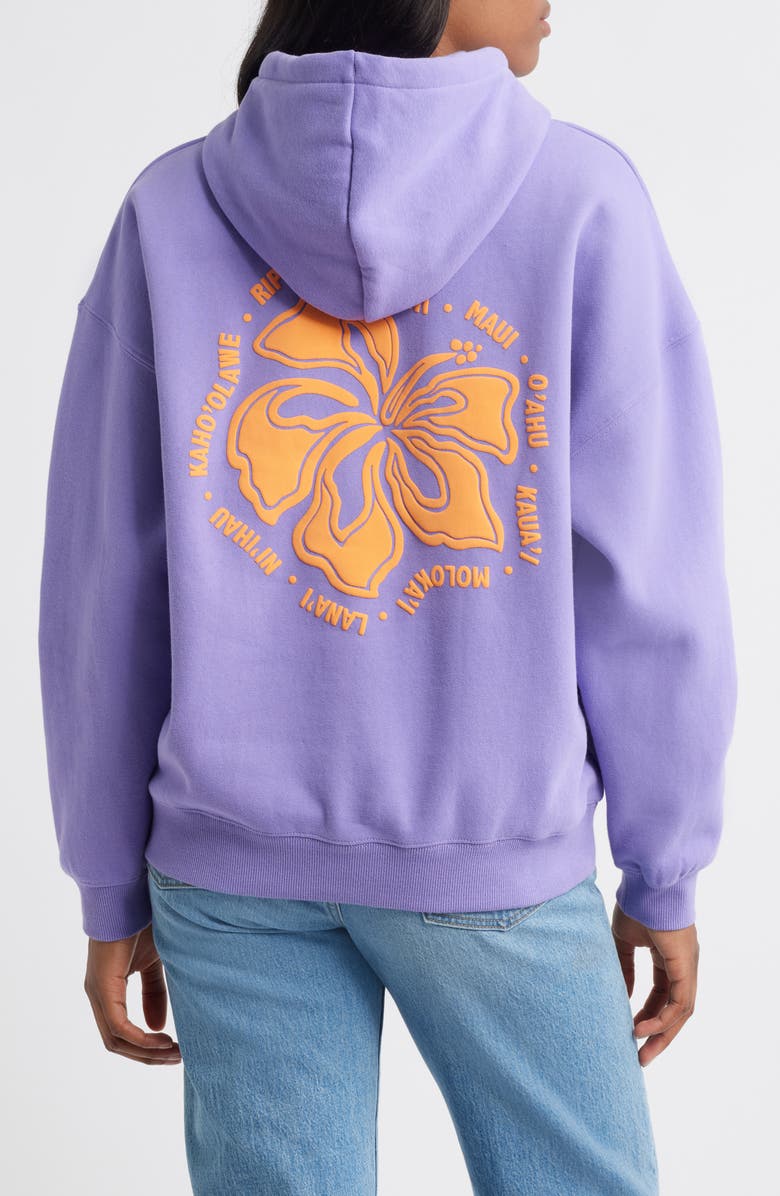 Rip Curl Hibiscus Heritage Hoodie, Alternate, color, Purple Hawaii