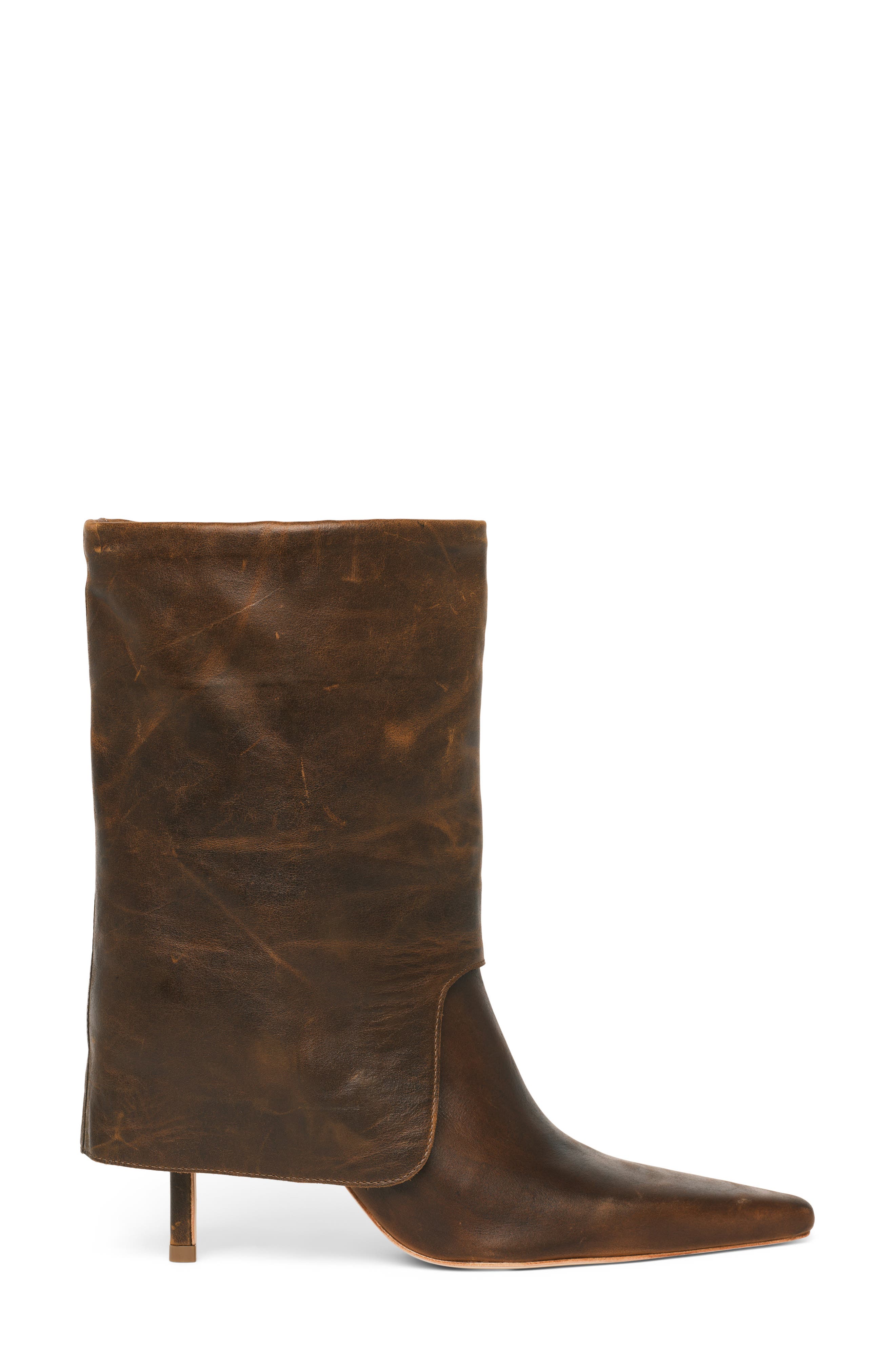Anita Foldover Bootie, Alternate, color, TOFFEE