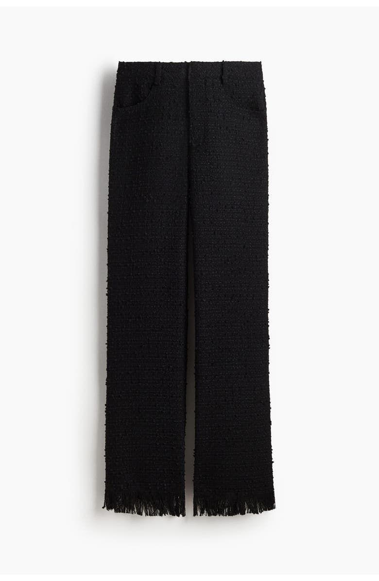 H&M Textured Trousers, Alternate, color, Black