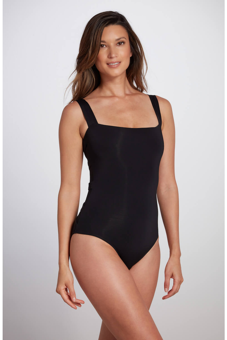 Donatella One Piece Swimsuit, Alternate, color, Black
