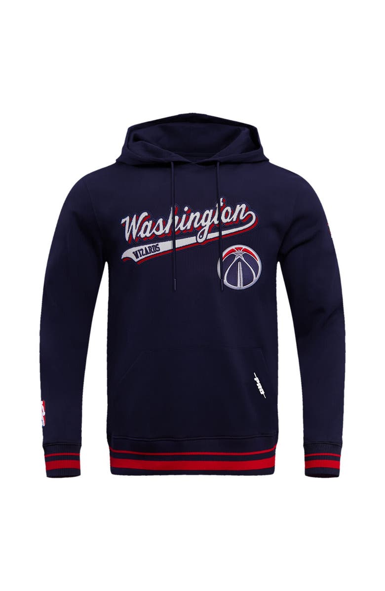 PRO STANDARD Men's Pro Standard Navy Washington Wizards Script Tail Pullover Hoodie, Alternate, color, 