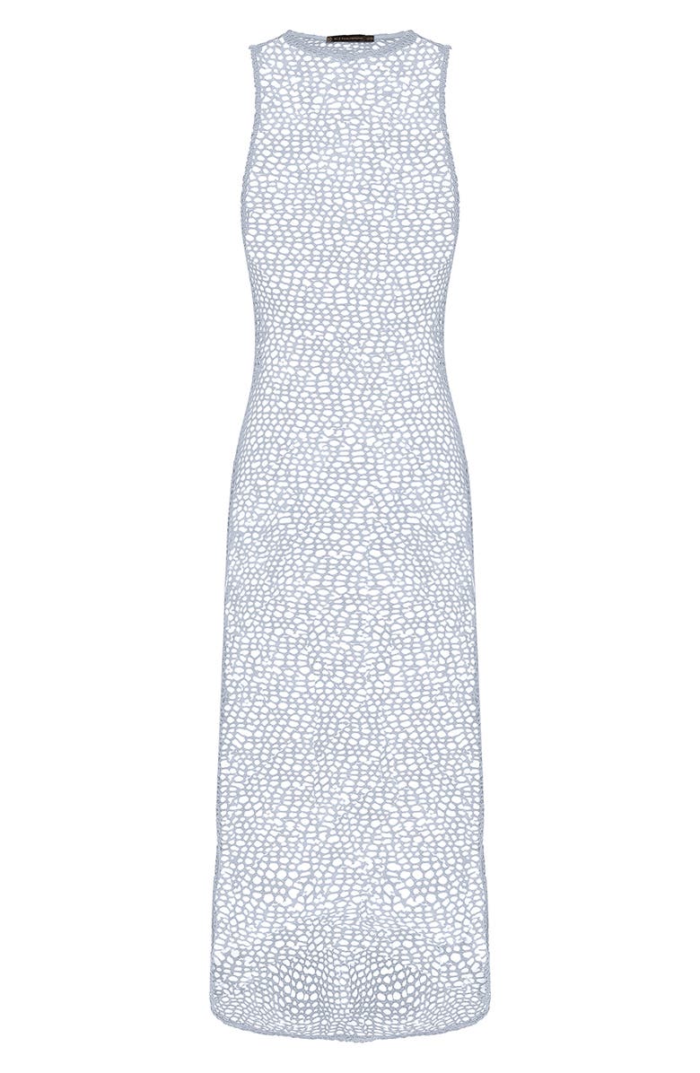 ViX Paula Hermanny Metallic Open Knit Sheer Cover-Up Dress, Alternate, color, 