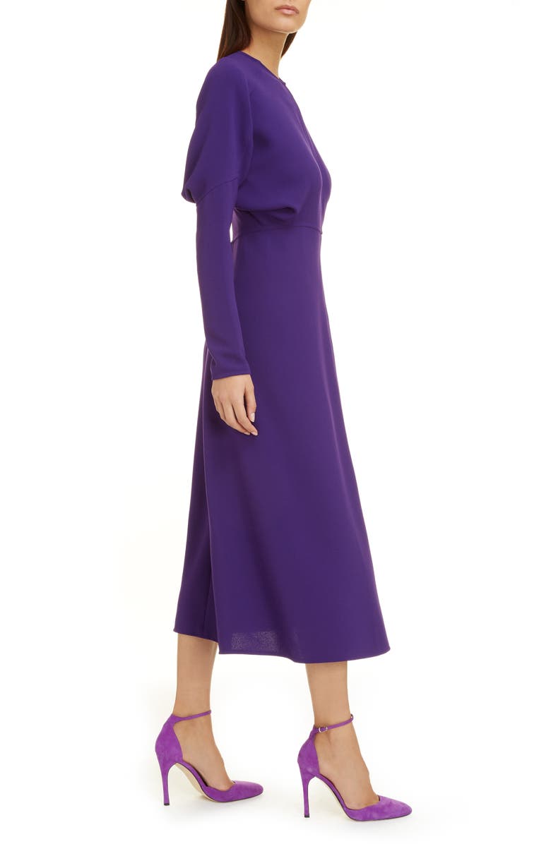 Victoria Beckham Dolman Long Sleeve Midi Dress, Alternate, color, 