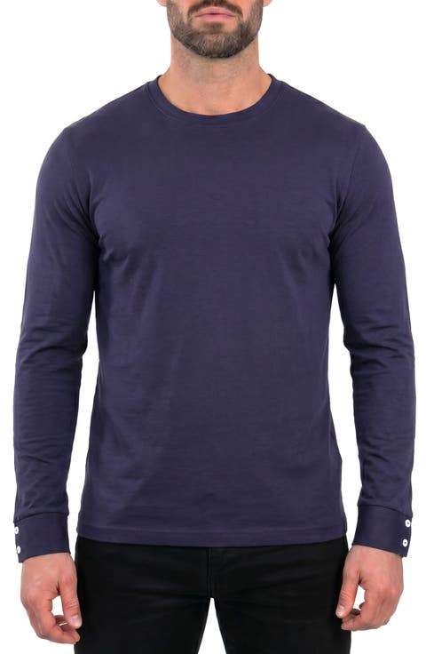 Long Sleeve T-Shirt with Button Cuffs