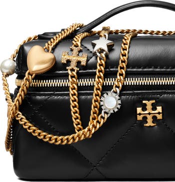 Kira Diamond Quilted Leather Vanity Train Case