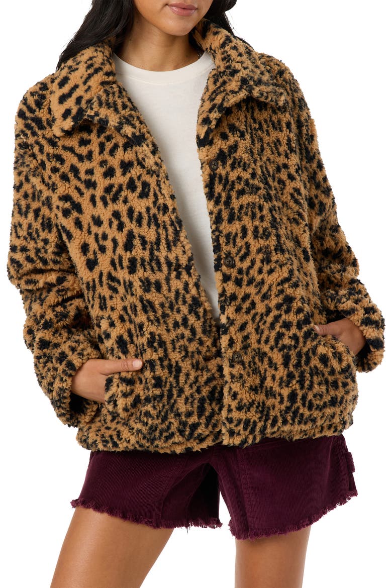 Heran High Pile Fleece Jacket, Main, color, WOODSHACK
