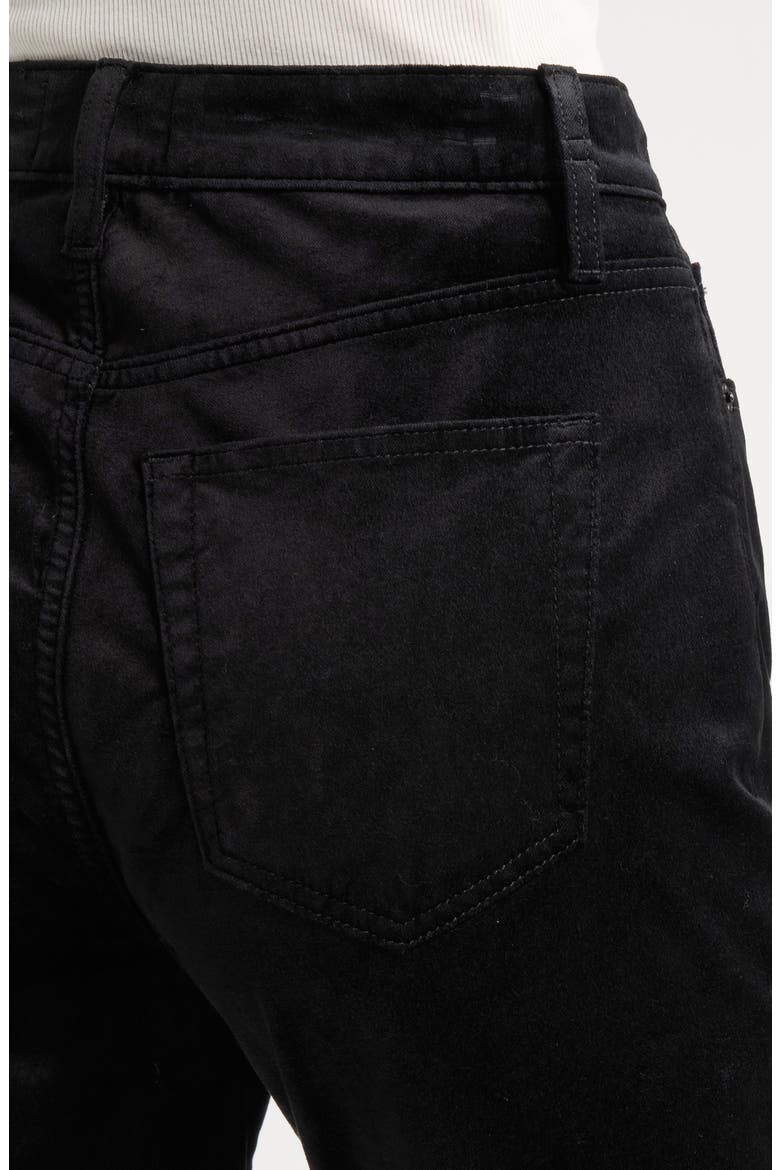Le Sleek Velvet Ankle Straight Leg Pants, Alternate, color, BLACK