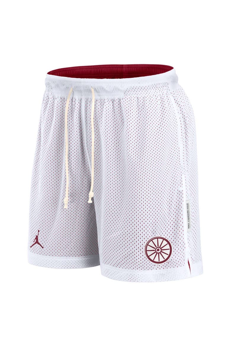 Men's Jordan Brand White/Crimson Oklahoma Sooners Primetime Reversible Shorts, Alternate, color, White