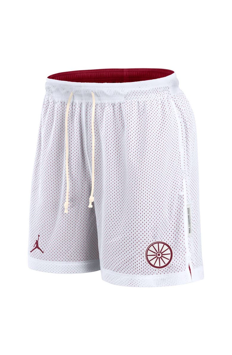 Jordan Brand Men's Jordan Brand White/Crimson Oklahoma Sooners Primetime Reversible Shorts, Alternate, color, White