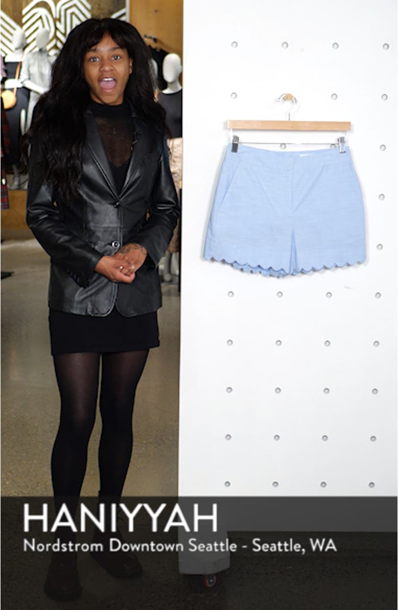 Scalloped Chambray Shorts, sales video thumbnail