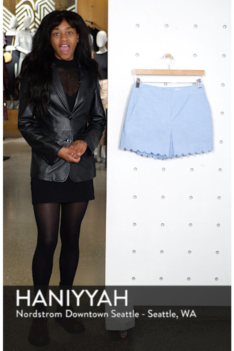 Scalloped Chambray Shorts video