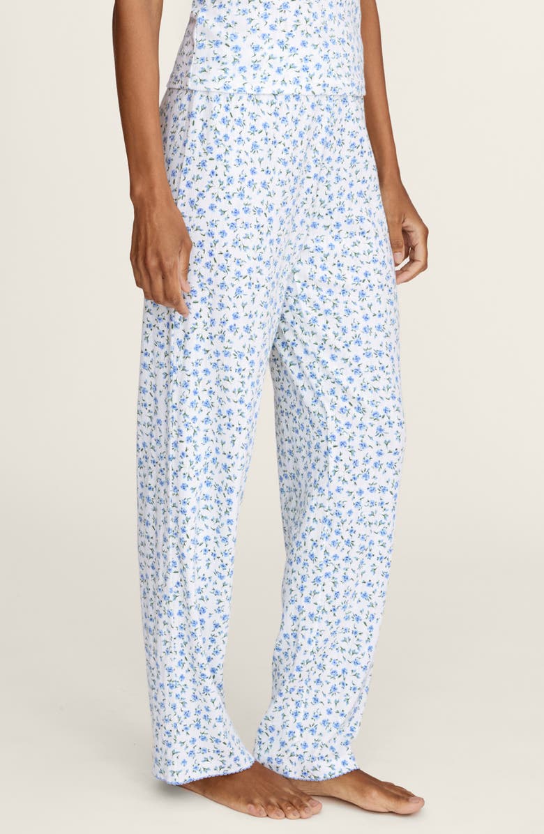 Petite Plume Pima Cotton Pointelle Pants, Main, color, Blue