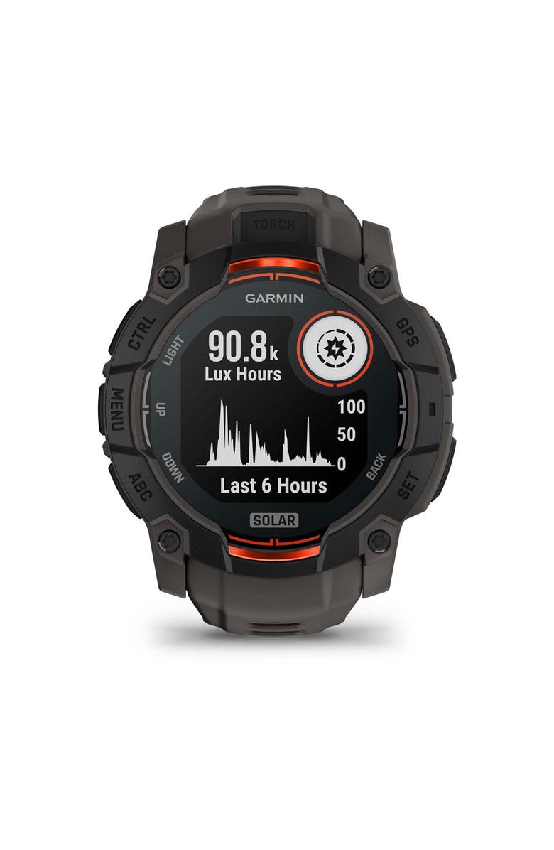 Garmin Instinct 3, 50mm Solar, Black/Charcoal, Alternate, color, Black