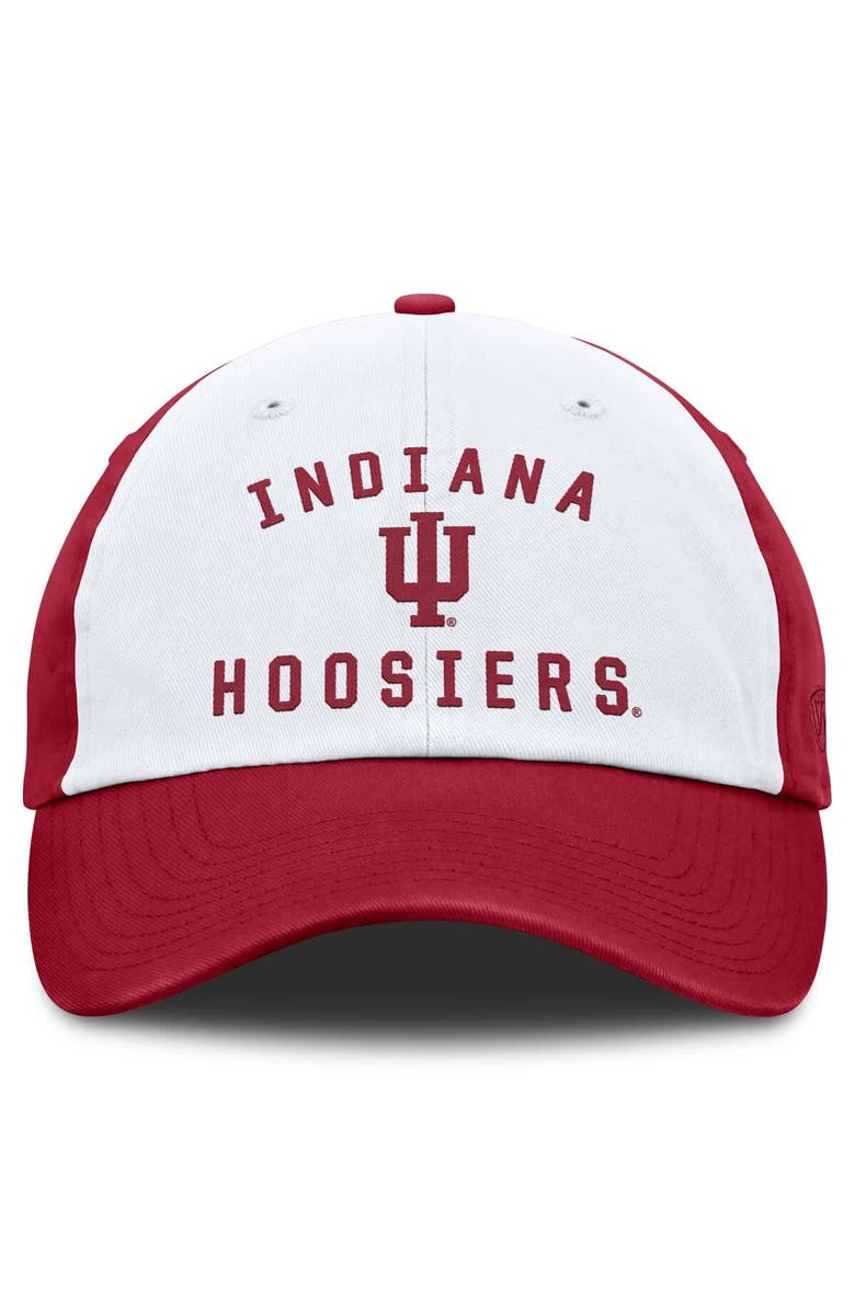 TOP OF THE WORLD Men's Top of the World  White Indiana Hoosiers Weston Adjustable Hat, Alternate, color, 