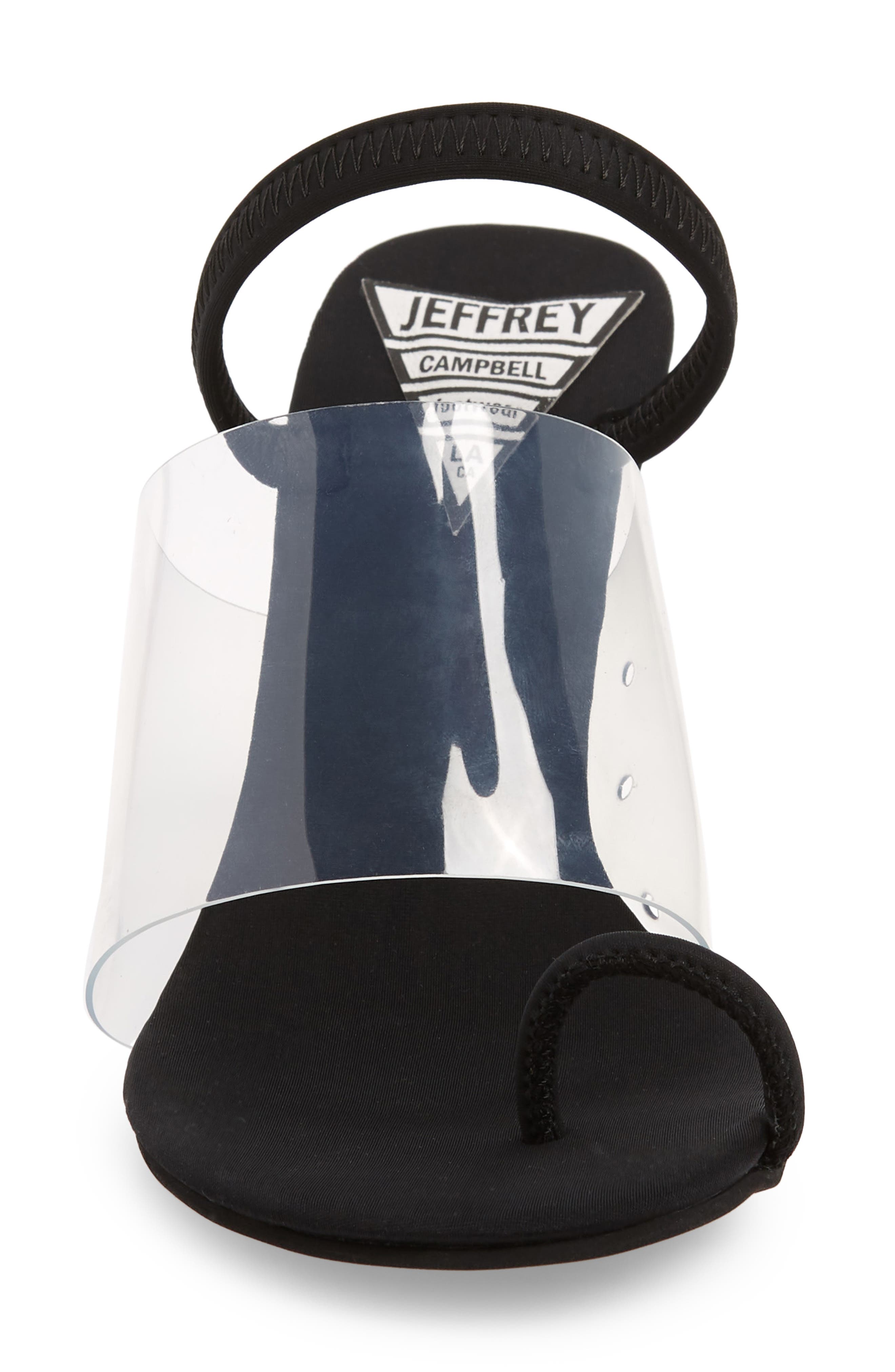 Jeffrey Campbell Mania Clear Toe Loop Sandal, Alternate, color, 