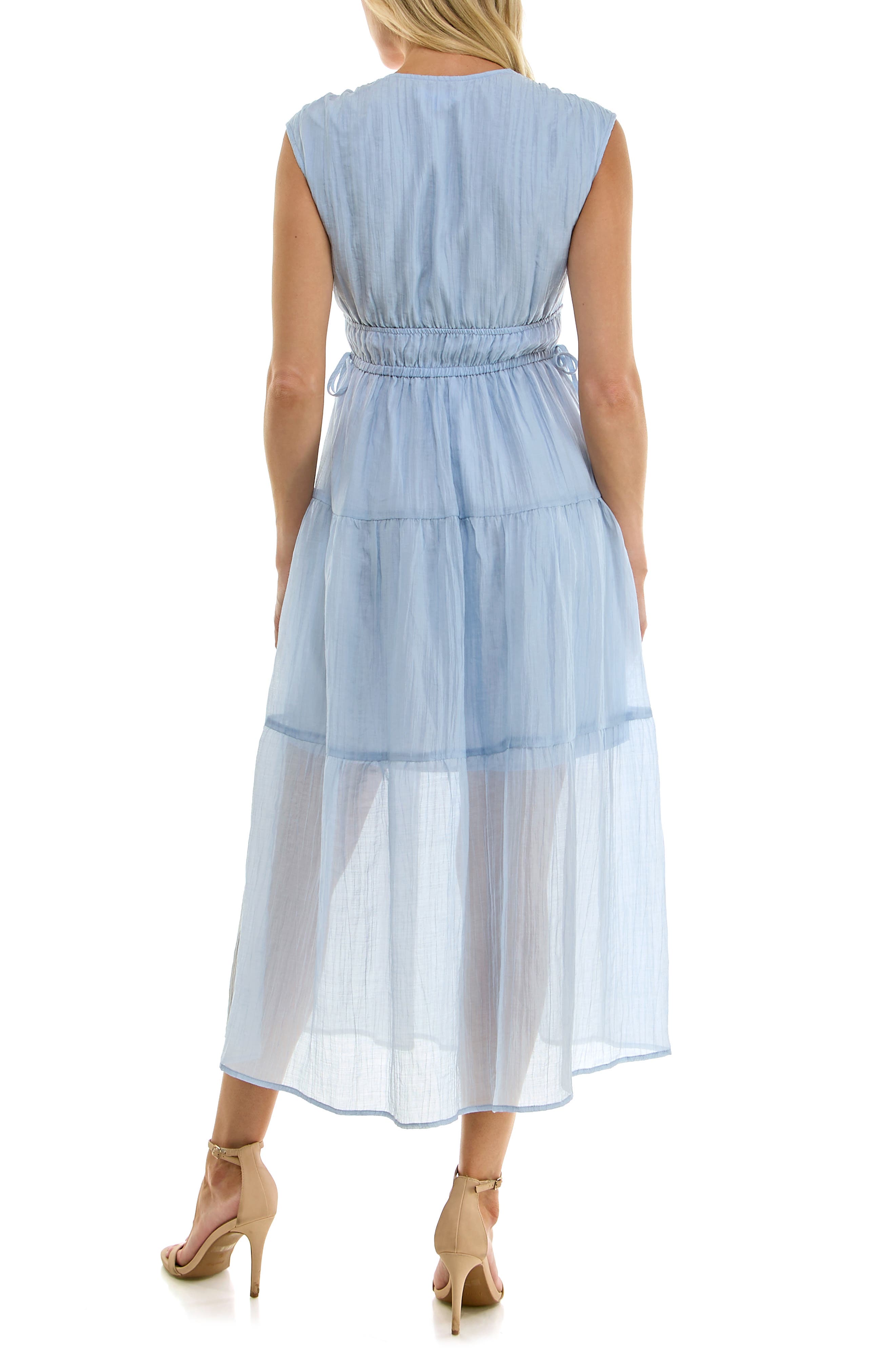 Crinkle Woven Semisheer Midi Dress - image 4