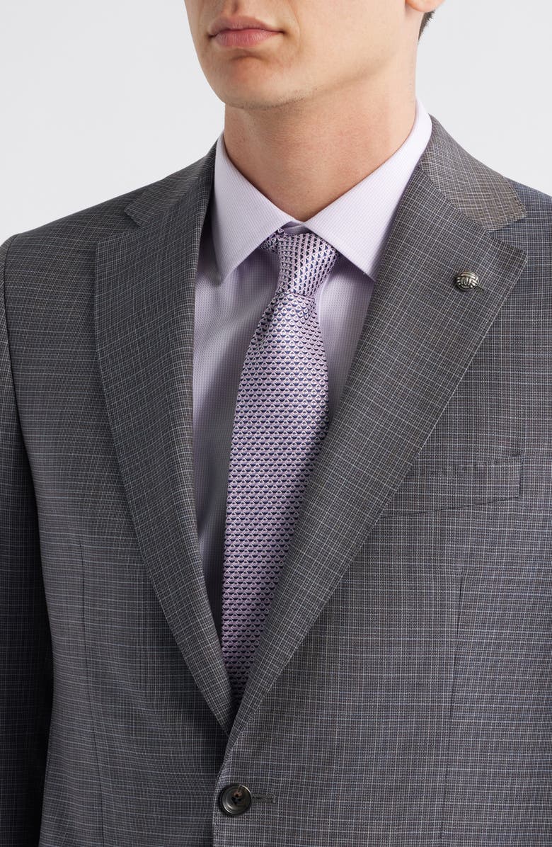 Jack Victor Esprit Screen Check Suit, Alternate, color, Blue Grey
