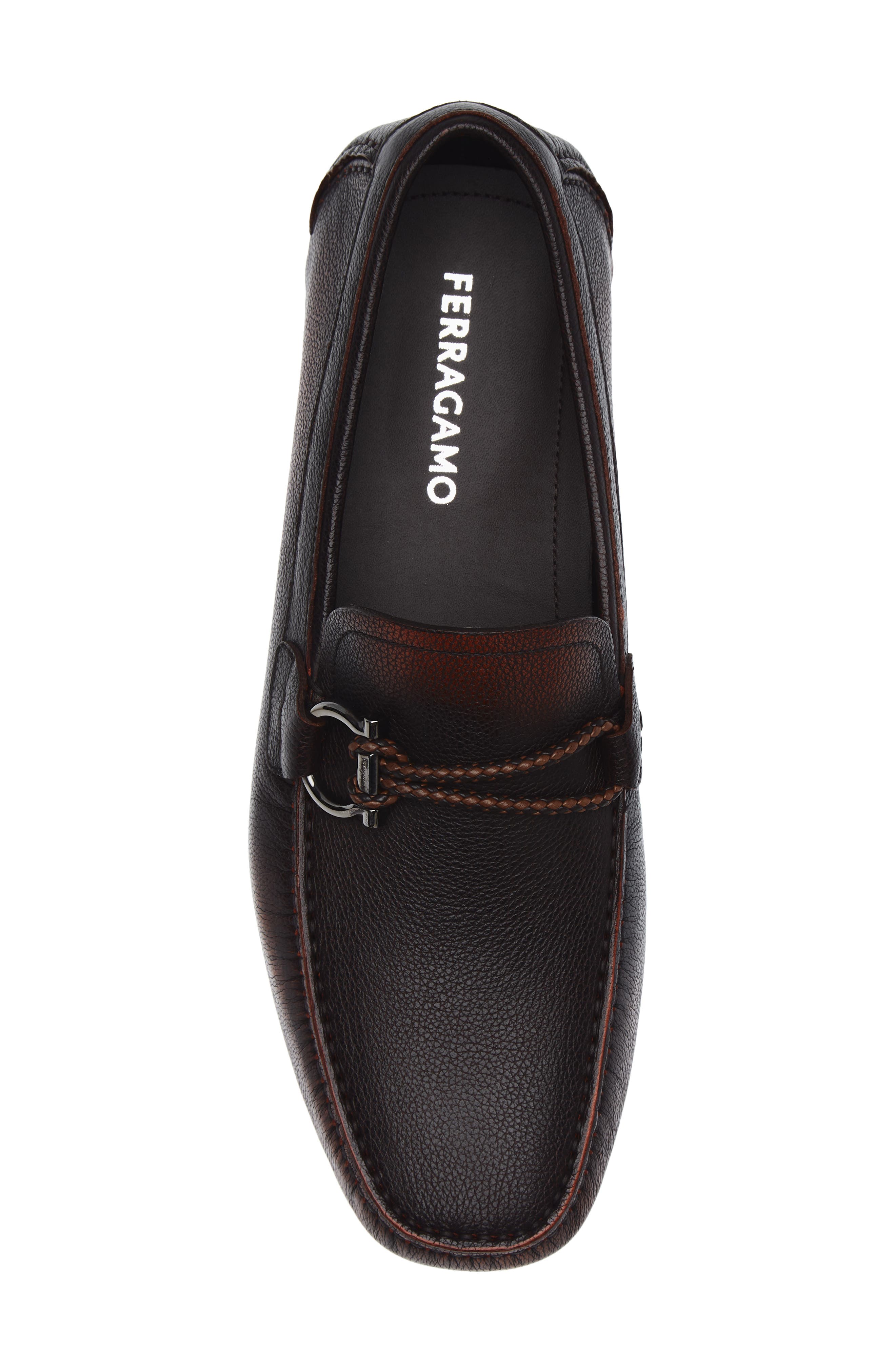 FERRAGAMO Front 4 Driving Shoe, Alternate, color, T.moro/ Citrus Marrone/ T.moro