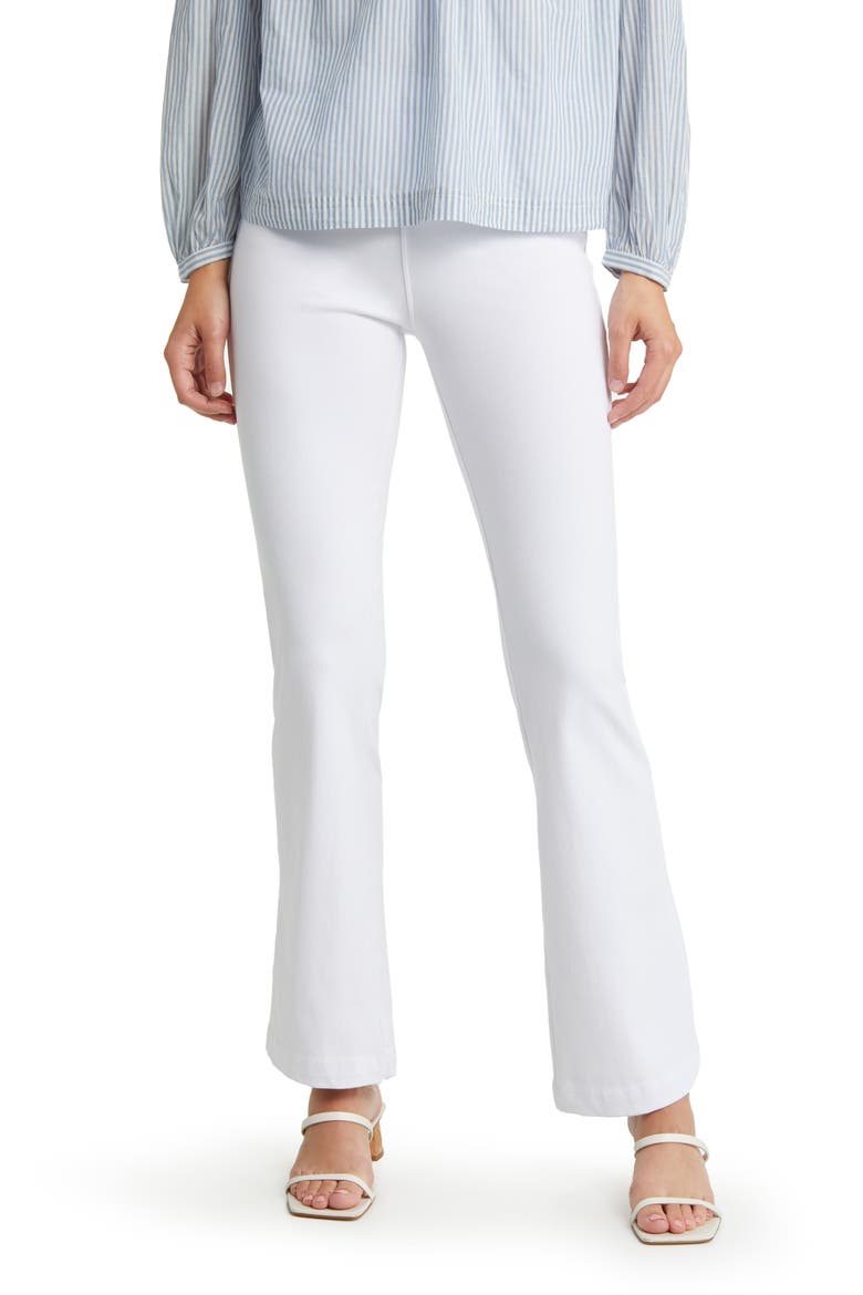 'Lyssentials High Waist Bootcut Pants, Main, color, WHITE