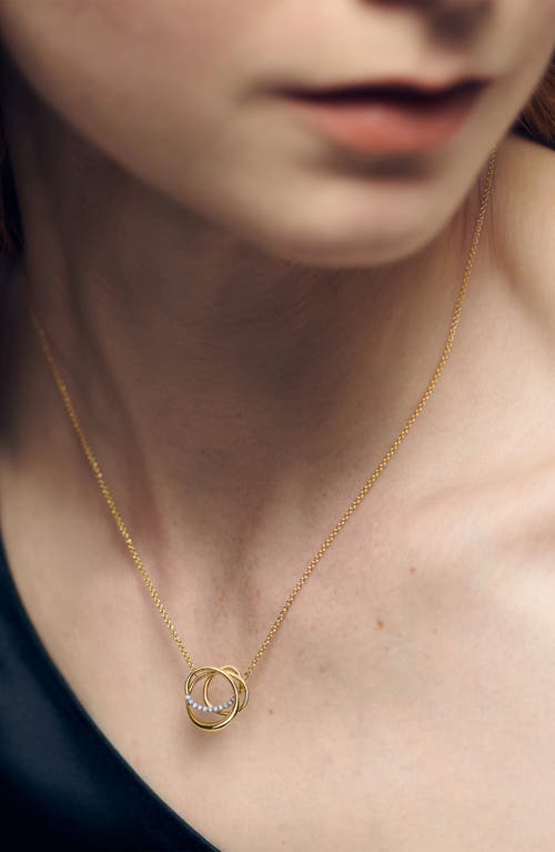 Monica Vinader Nura Wrap Lab Grown Diamond Pendant Necklace In Metallic