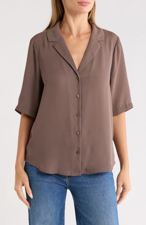 Gabrielle Floral Print Camp Shirt