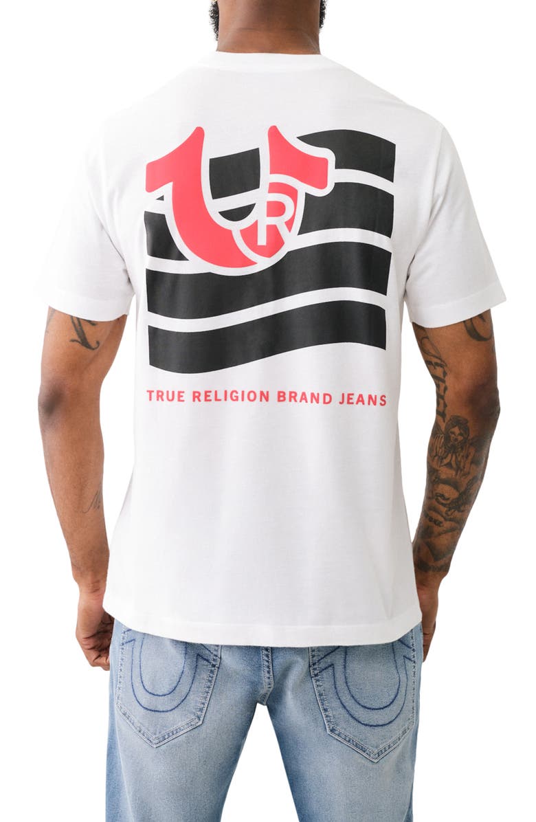 True Religion Brand Jeans Flag Graphic T-Shirt, Alternate, color, 