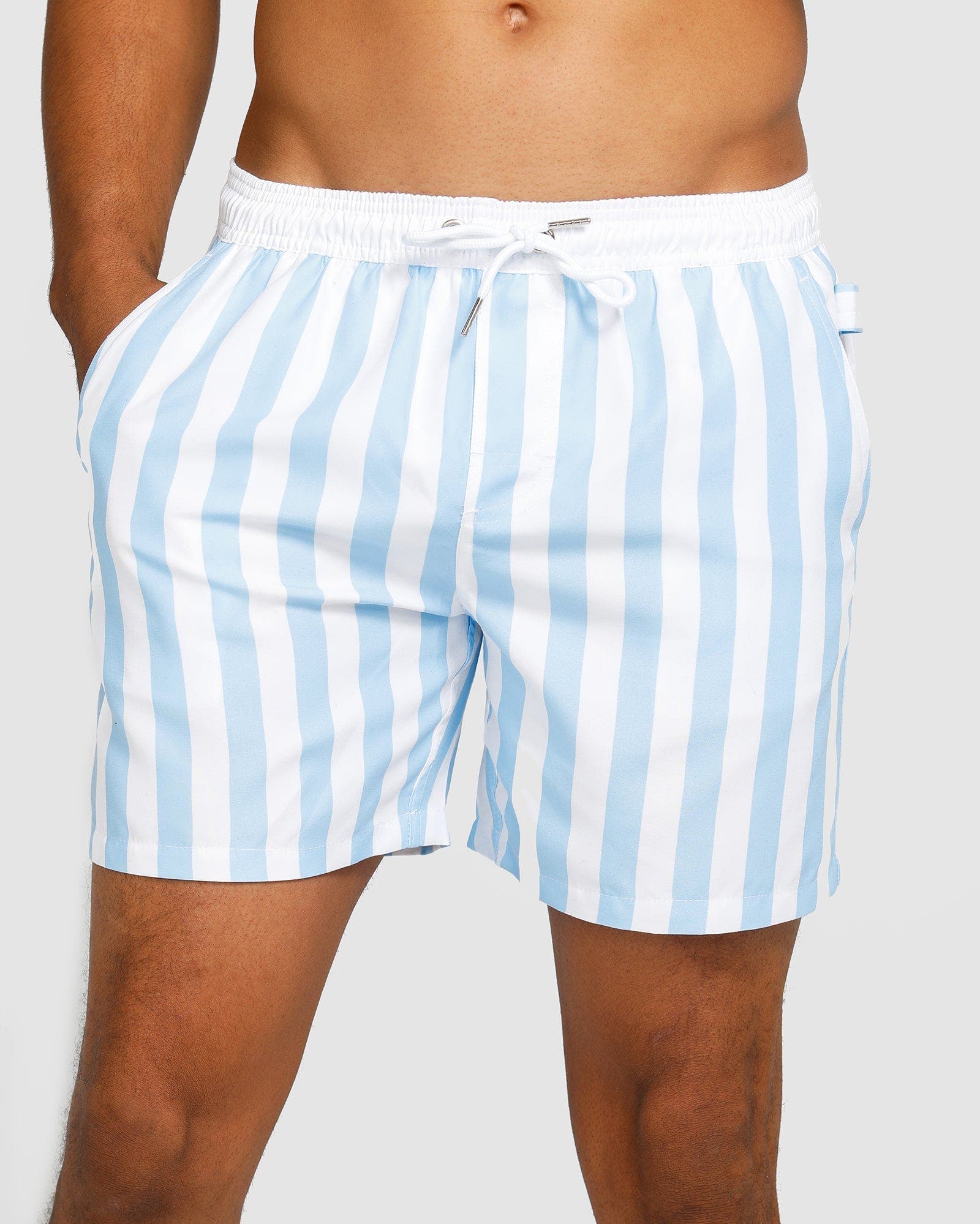 selected Pastel Blue & White Stripe