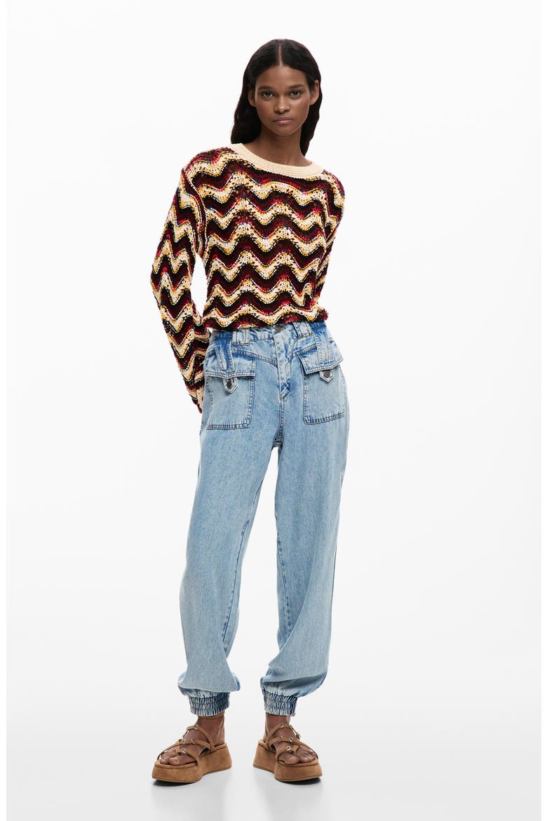 Ankle Cuff Straight Leg Jeans, Alternate, color, LIGHT BLUE