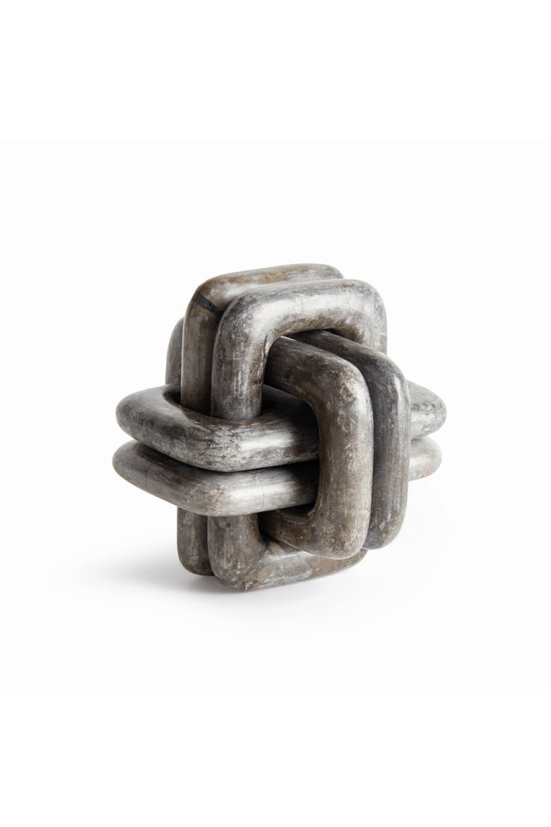 Knot Marble Sculpture - Gray Marble Accent Piece, Main, color, Gray