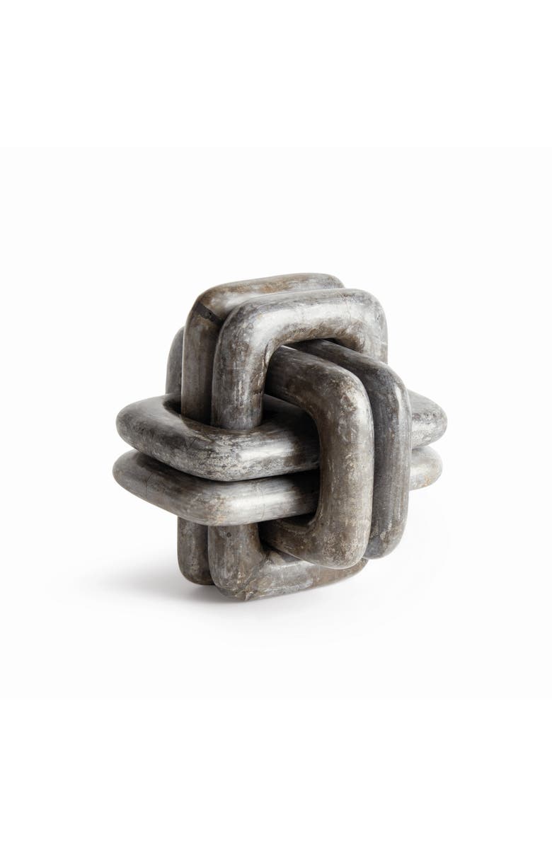 Napa Home & Garden Knot Marble Sculpture - Gray Marble Accent Piece, Main, color, 