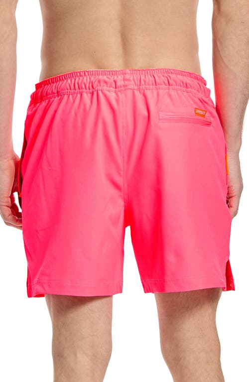 Opposuits Neon Pink Power Swim Trunks In Pink