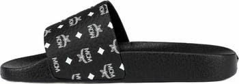 Monogram Print Rubber Slides