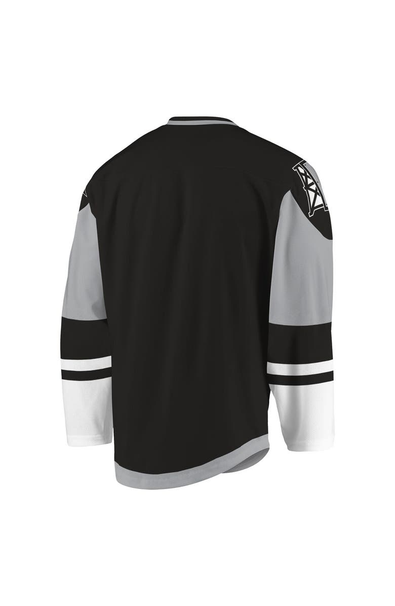 ADPRO Sports Men's Black/Gray Calgary Roughnecks Sublimated Replica Jersey, Alternate, color, Black