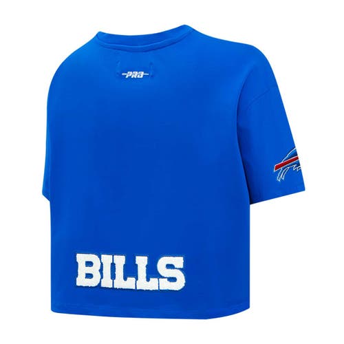 Pro Standard Josh Allen Royal Buffalo Bills Player Name & Number Cropped Boxy T-shirt In Blue