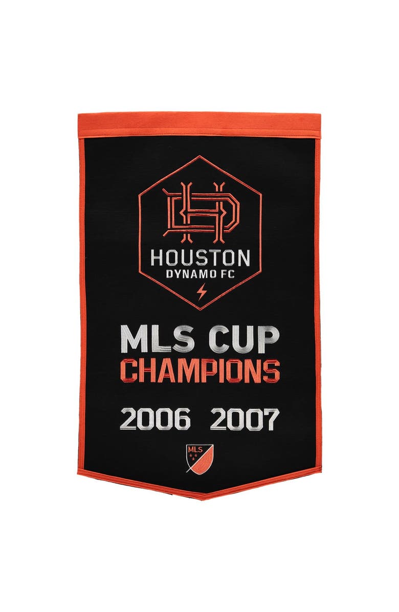 WINNING STREAK Houston Dynamo FC Dynasty Banner, Main, color, Black