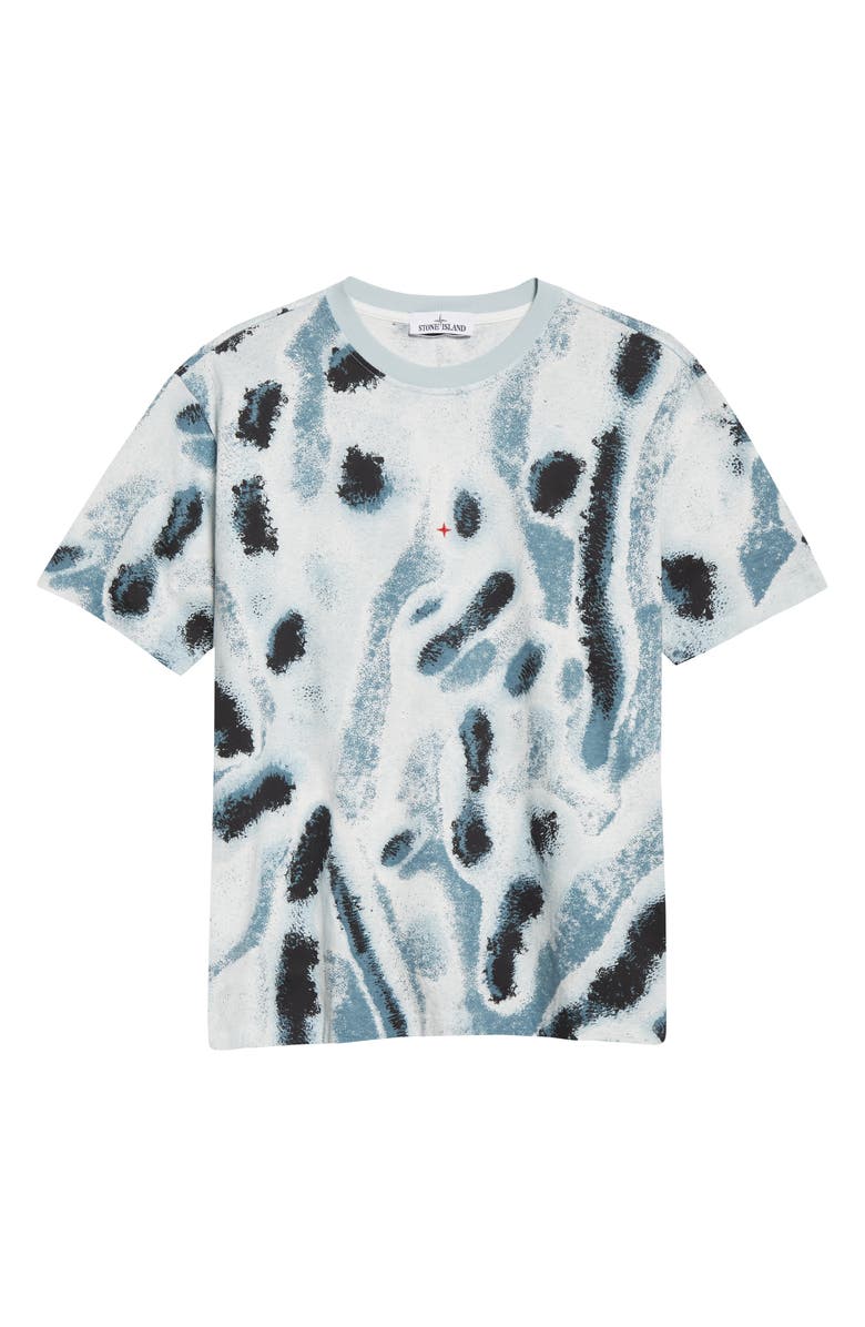 Stone Island Abstract Print Marina Cotton T-Shirt, Alternate, color, 