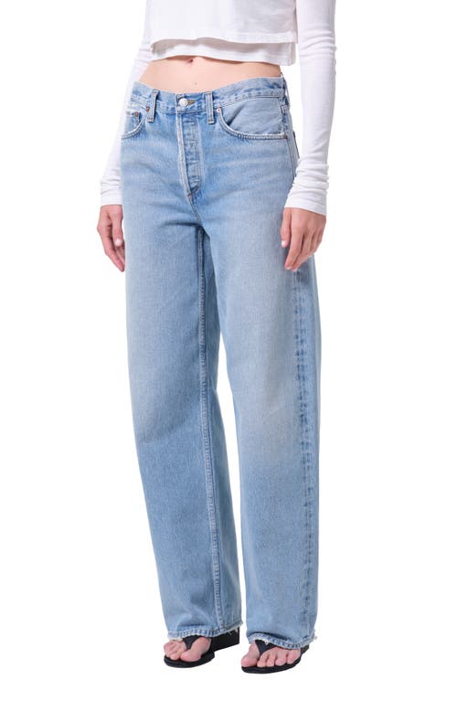Agolde Arc High Waist Loose Wide Leg Jeans In Blue