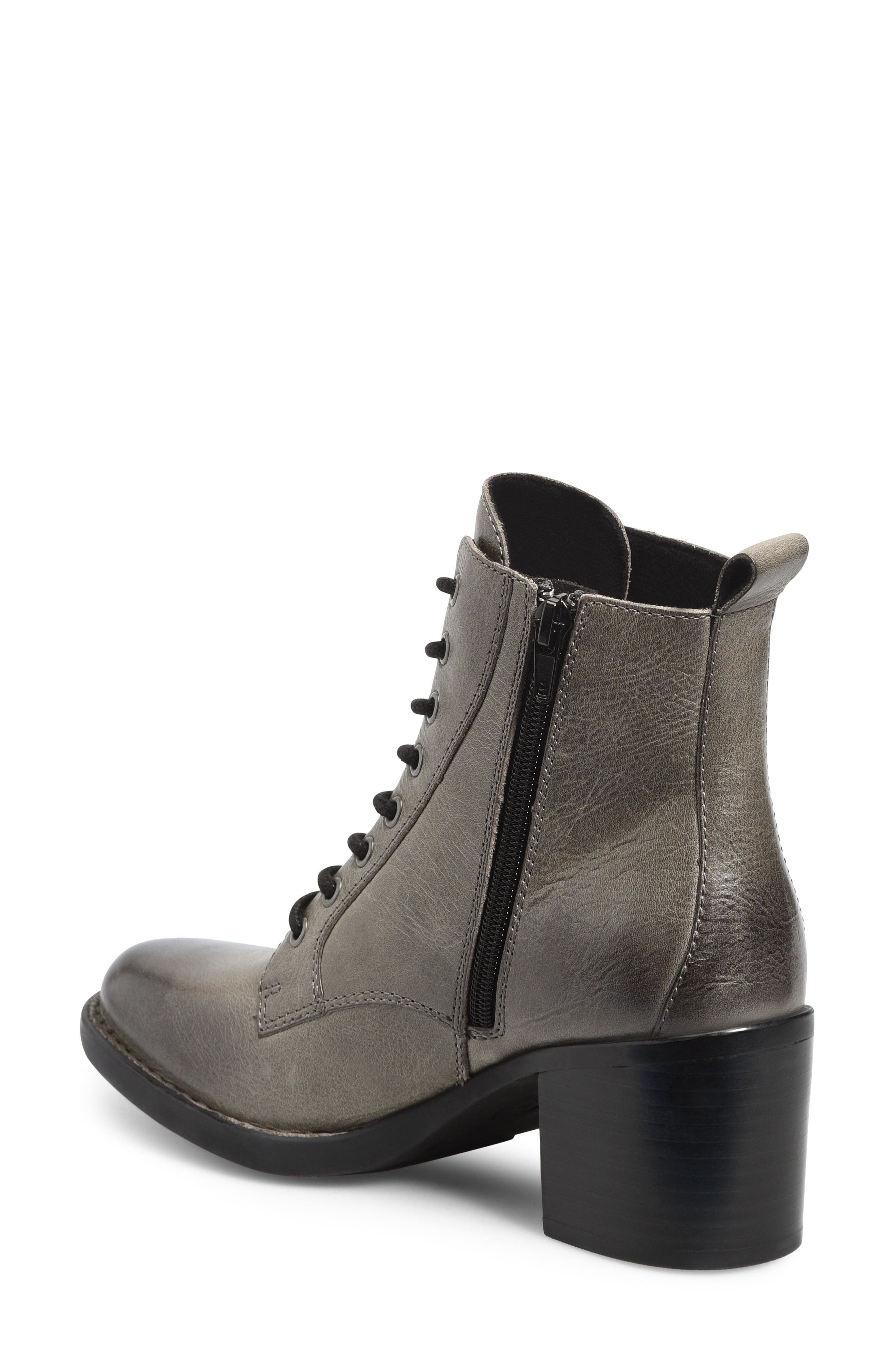 Børn Huntley Combat Boot, Alternate, color, Grey Leather