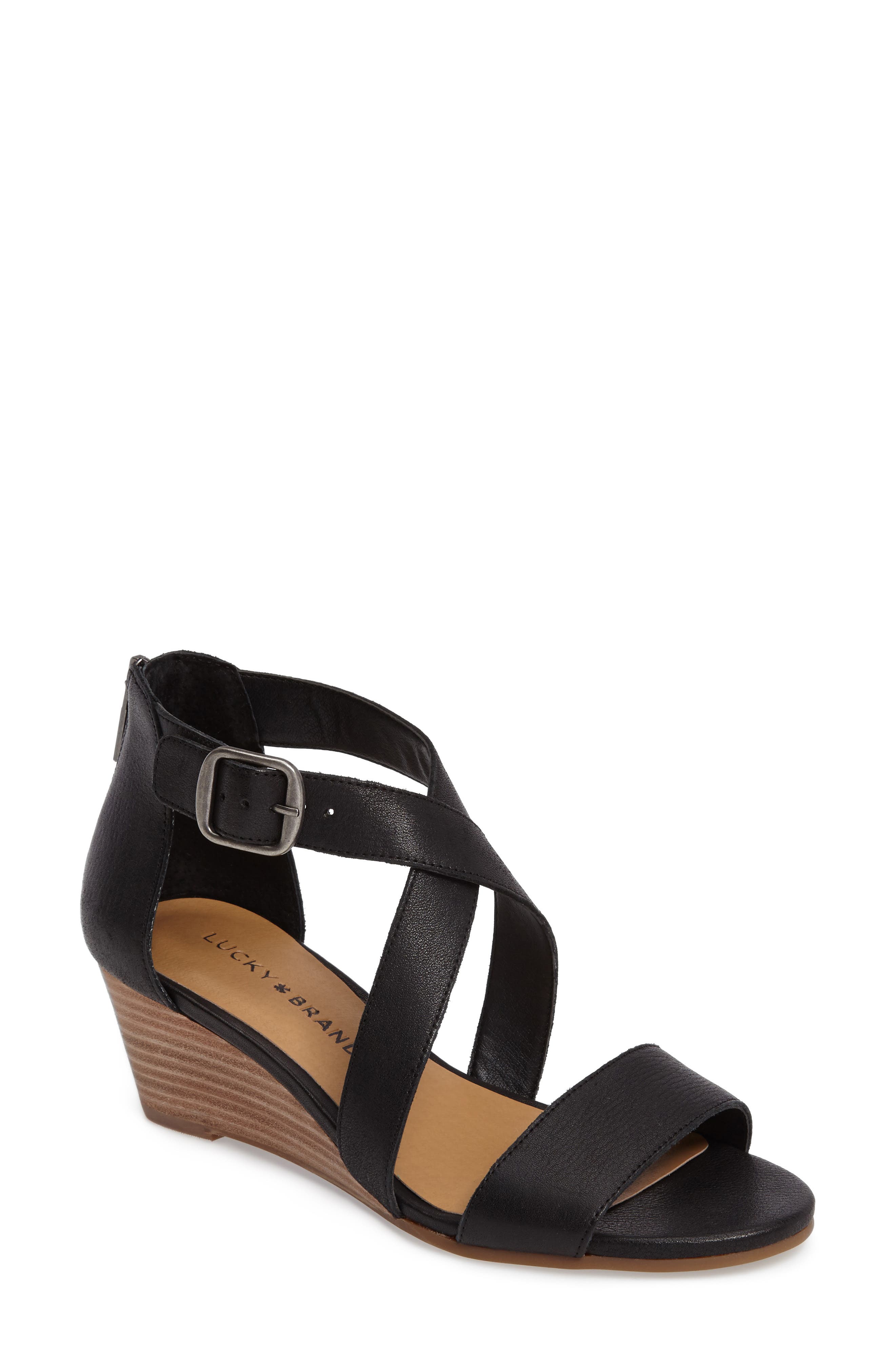 Lucky Brand Jenley Wedge Sandal, Main, color, 