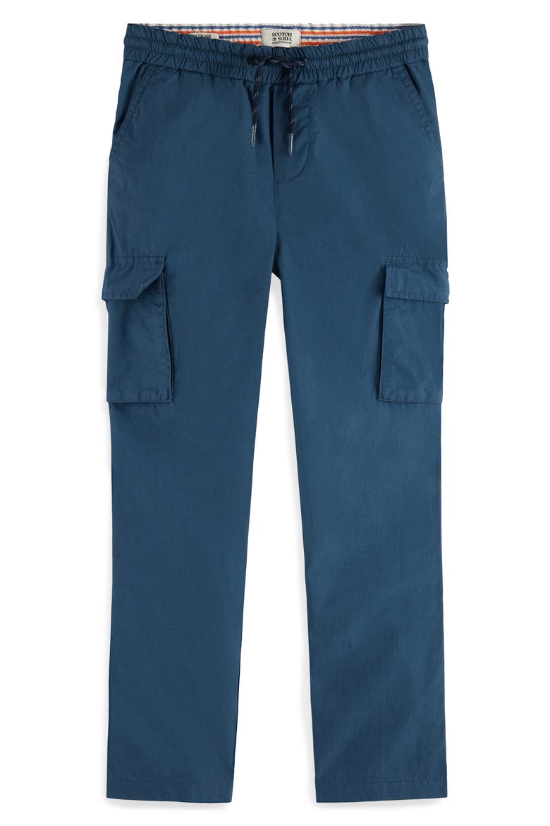 Kids' Straight Leg Cotton Cargo Pants, Main, color, ATLANTIC BLUE